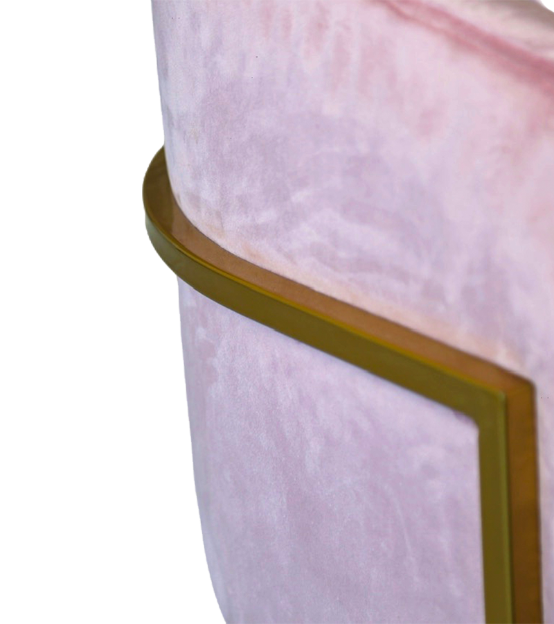 AN333 Scandinavian minimalist light luxury fabric surround chair