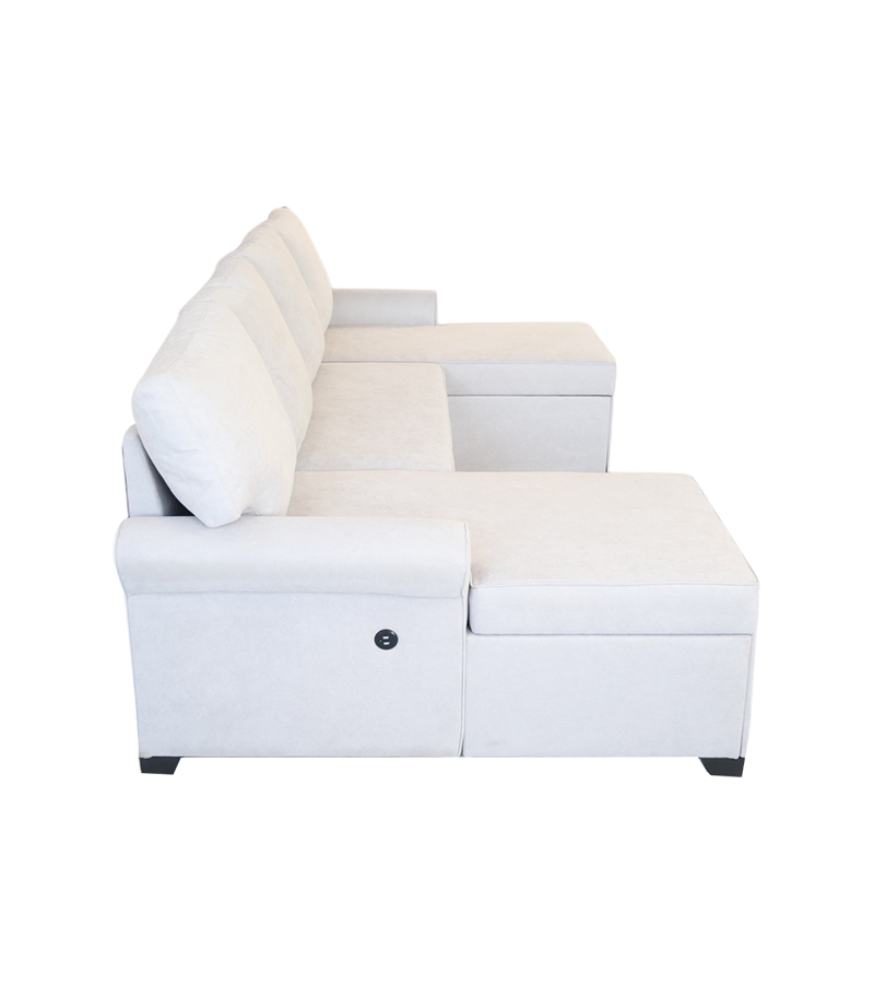 OR-053 Left and right upholstered U-shaped sofa bed