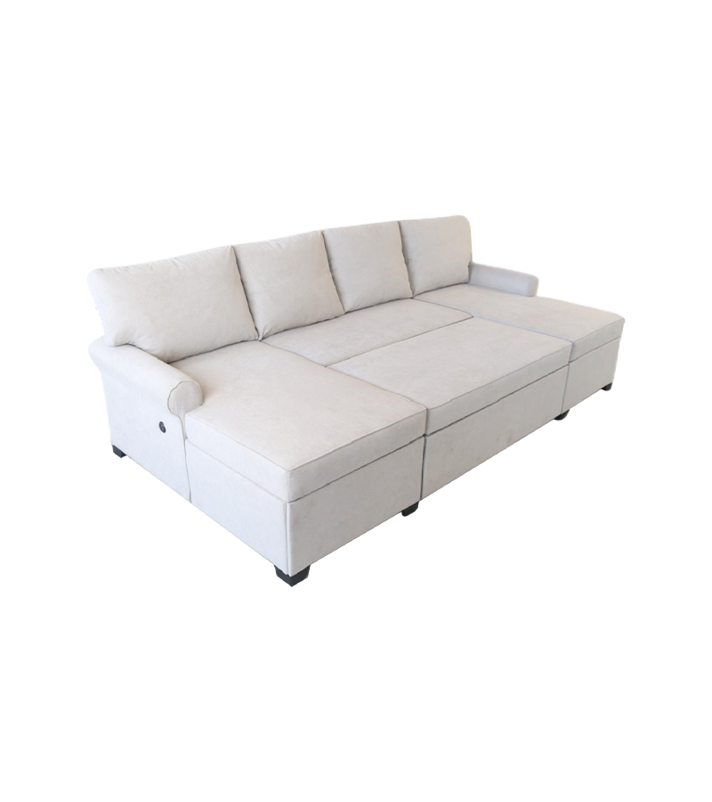OR-053 Left and right upholstered U-shaped sofa bed