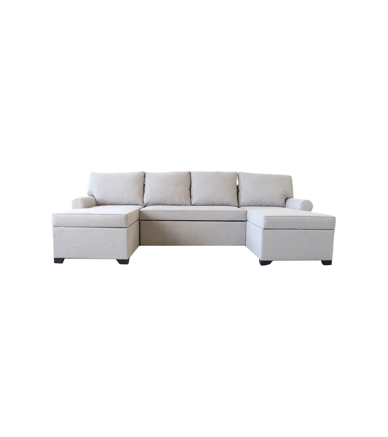 OR-053 Left and right upholstered U-shaped sofa bed