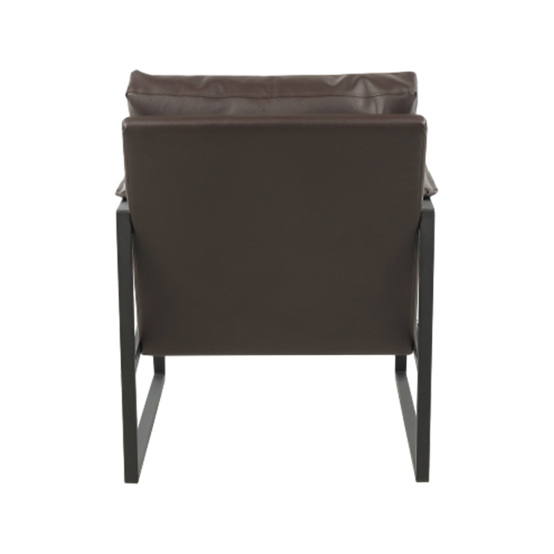 Sprayed Black Armrest Frame with Soft Covering PU Fabric Leisure Chair