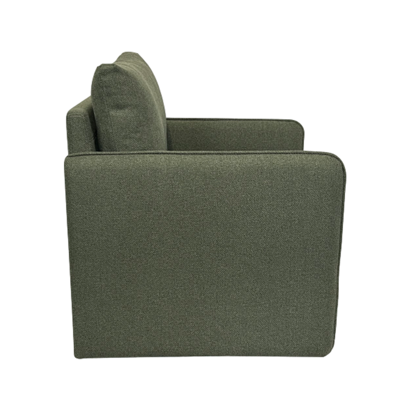 Removable Storage Upholstered Inner Frame Wooden Frame Linen Fabric Leisure Chair