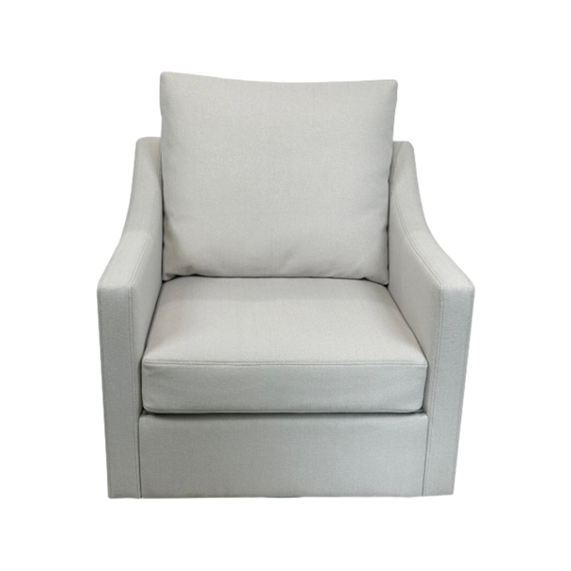 Soft-Packed Inner Frame Wood Frame Linen Fabric Leisure Chair