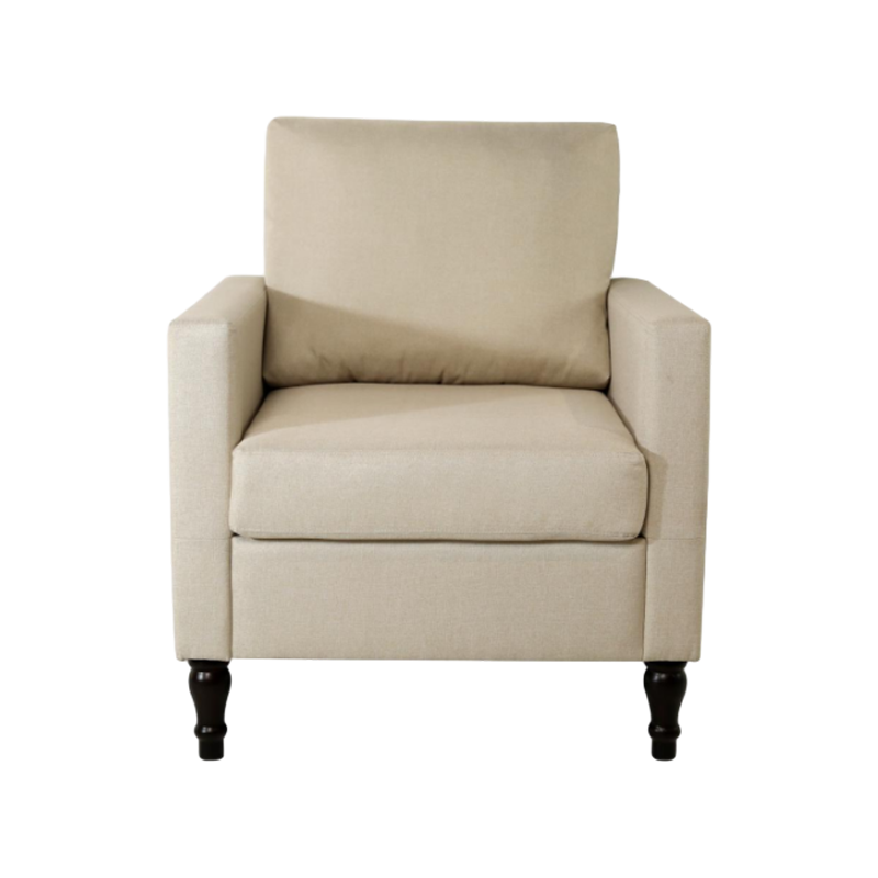 Iron Frame Inner Frame Solid Wood Legs Linen Fabric Sofa