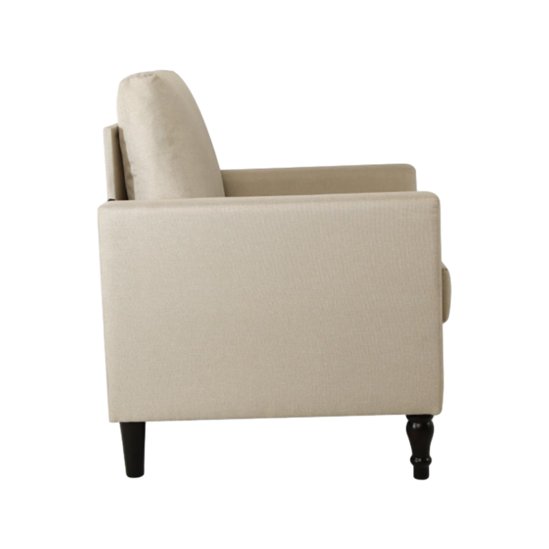 Iron Frame Inner Frame Solid Wood Legs Linen Fabric Sofa