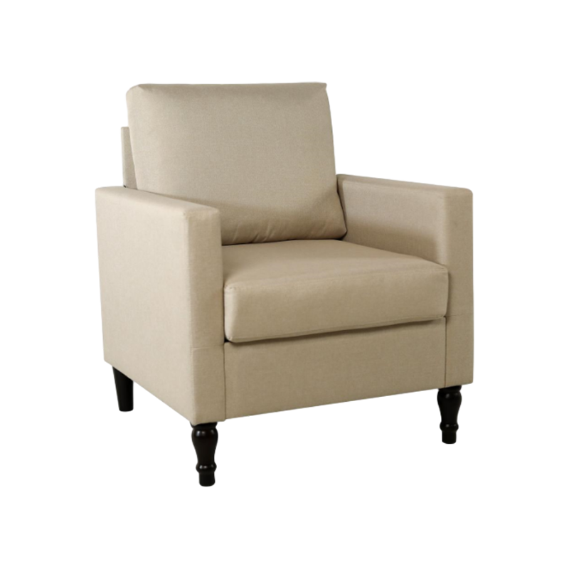 Iron Frame Inner Frame Solid Wood Legs Linen Fabric Sofa