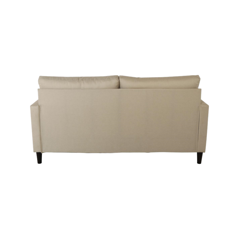 Linen Fabric Solid Wood Legs Wooden Frame Three-Seat Modular Sofa